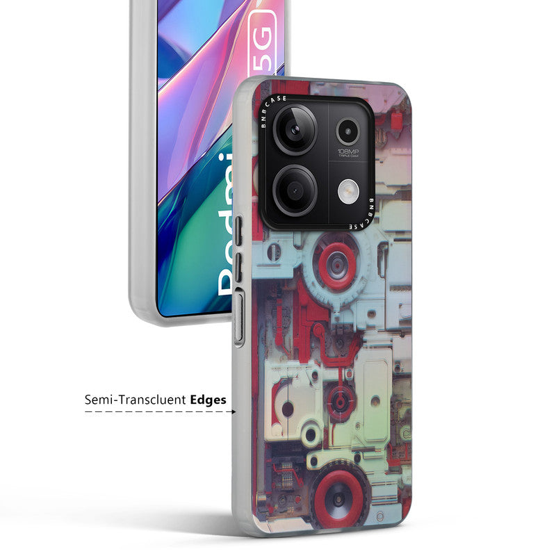 Rainbow Circuit Print Hard Case For Redmi Note 13 5G