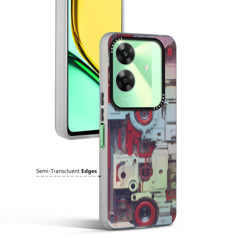 Rainbow Circuit Print Hard Case For Realme C61