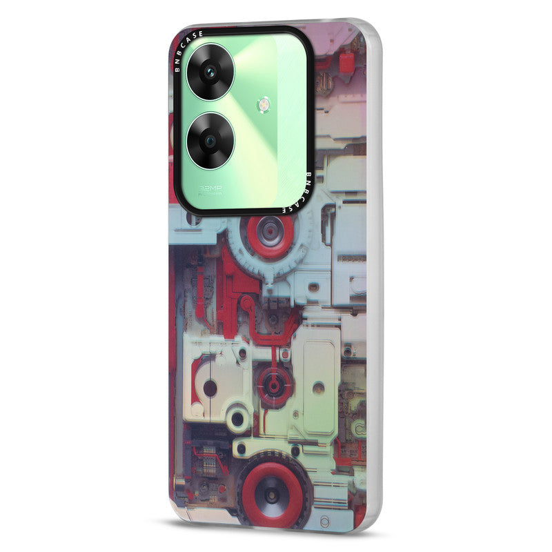 Rainbow Circuit Print Hard Case For Realme C61