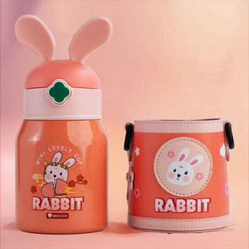 Cute Animal Print Sipper Flask Set