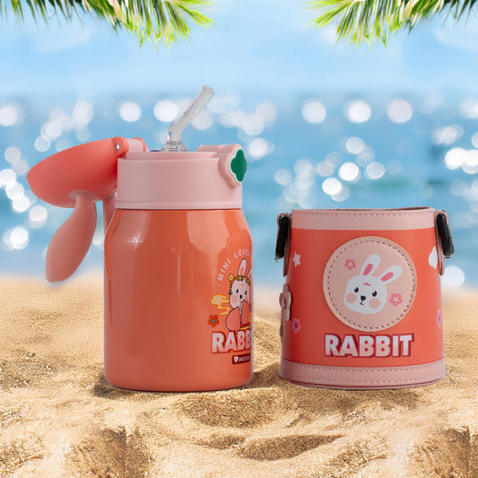 Cute Animal Print Sipper Flask Set