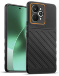 Lightweight and flexible silicone case for Realme 15 Pro 5G with raised camera protection – Black color