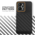 Textured soft silicone back cover for Realme 15 Pro 5G, Black finish with comfortable anti-slip grip