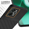 Realme 15 Pro 5G Black silicone case with raised camera ring for extra lens protection and stylish look