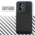 Textured soft silicone back cover for Realme 15 Pro 5G, Black finish with comfortable anti-slip grip