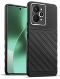 Lightweight and flexible silicone case for Realme 15 Pro 5G with raised camera protection – Black color