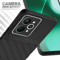 Realme 15 Pro 5G Black silicone case with raised camera ring for extra lens protection and stylish look