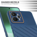 Slim blue silicone back cover for Realme 15 Pro 5G with strong drop protection and soft feel