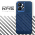 Textured soft silicone back cover for Realme 15 Pro 5G, blue finish with comfortable anti-slip grip