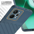 Realme 15 Pro 5G Grey silicone case with raised camera ring for extra lens protection and stylish look