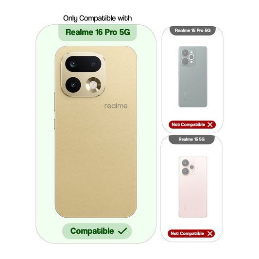 Shockproof Hybrid Transparent Phone Case For Realme 16 Pro 5G with Hard Back and Soft Bumper for Maximum Protection