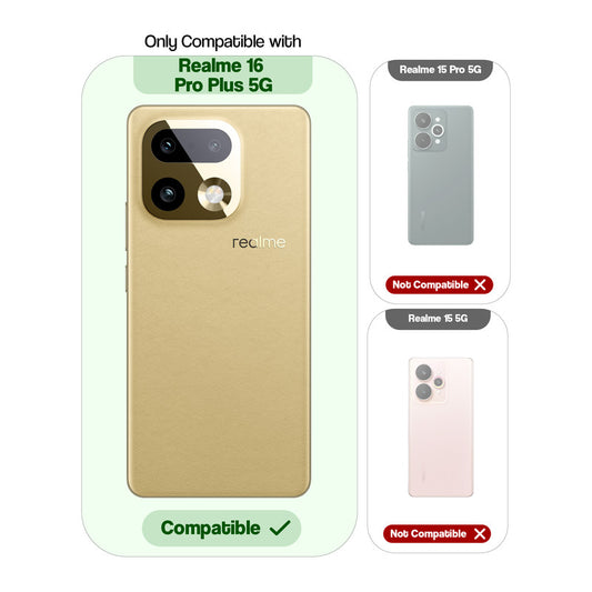 Shockproof Hybrid Transparent Phone Case For Realme 16 Pro Plus 5G with Hard Back and Soft Bumper for Maximum Protection