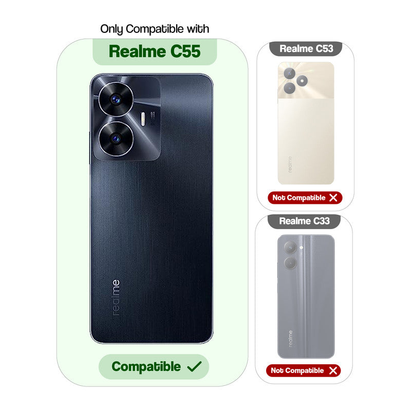 Clear Logo Cut Case with Raised Camera Guard for Realme C55