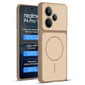 Full protective dual tone Brown silicone case for Realme P4 Pro 5G showing front and back design coverage