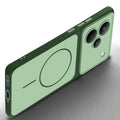 Slim silicone Green phone case for Realme P4 Pro 5G side angle view showing grip texture and precise cutouts