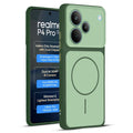 Full protective dual tone Green silicone case for Realme P4 Pro 5G showing front and back design coverage