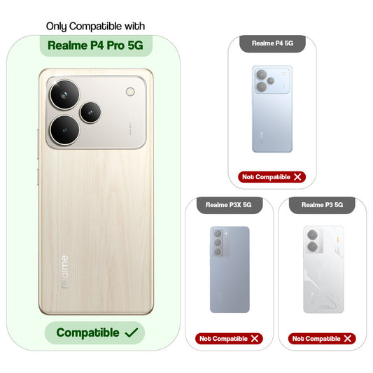 Shockproof Hybrid Transparent Phone Case For Realme P4 Pro 5G with Hard Back and Soft Bumper for Maximum Protection