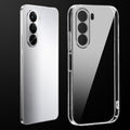Transparent anti-yellow hard back case fitted on Realme P4x 5G showing full back coverage and camera protection
