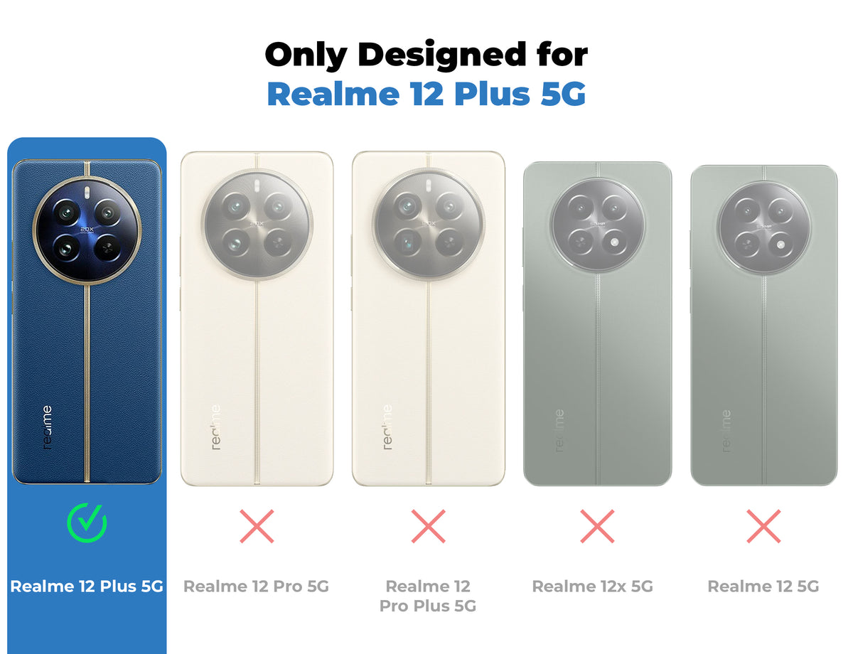 Silicone Border Transparent Back Cover for Realme 12 Plus 5G