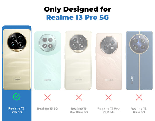 Crystal Clear Premium Case with Shiny Colorful Edges and Precise Cutouts for Realme 13 Pro 5G