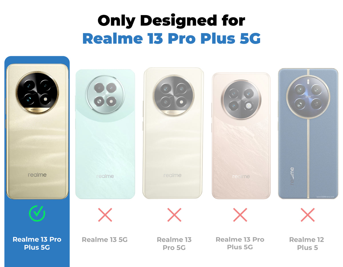 Dotted Silicon With Matt Ring Camera Protection Back Case Cover for Realme 13 Pro Plus 5G