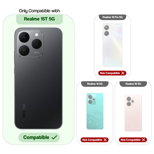 Frosted Sleek Matte With Raised Camera Protection Back Cover Case For Realme 15T 5G