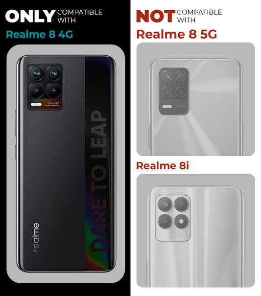 Silicone Border Transparent Back Cover for Realme 8 4G