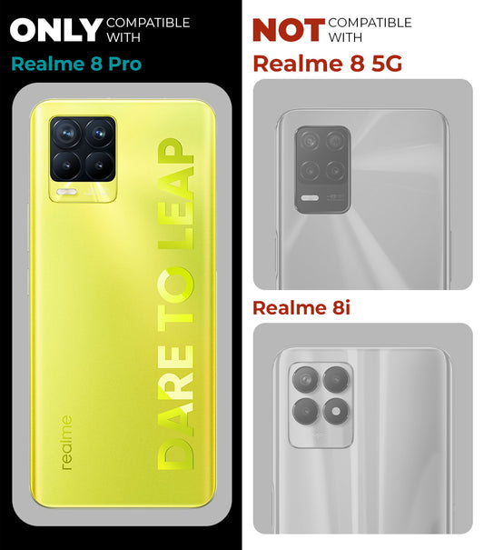 Silicone Border Transparent Back Cover for Realme 8 Pro