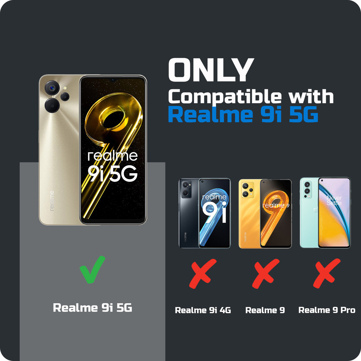 Sparkling Glitter Sequin Case with Camera Shield Back Cover For Realme 9i 5G