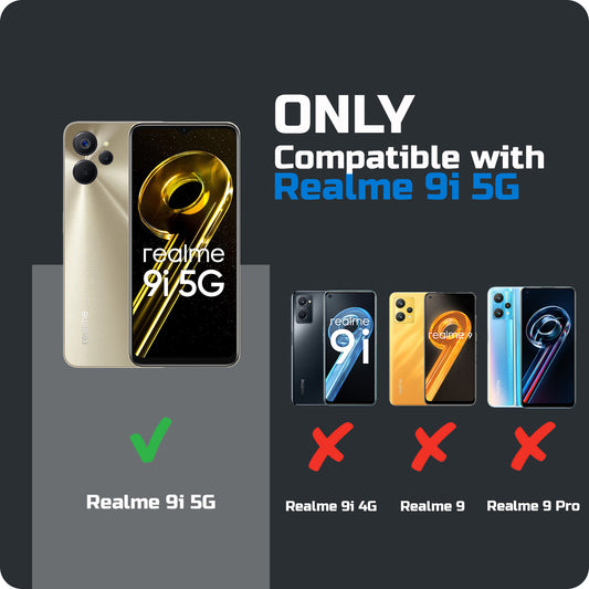 Silicone Border Transparent Back Cover for Realme 9i 5G