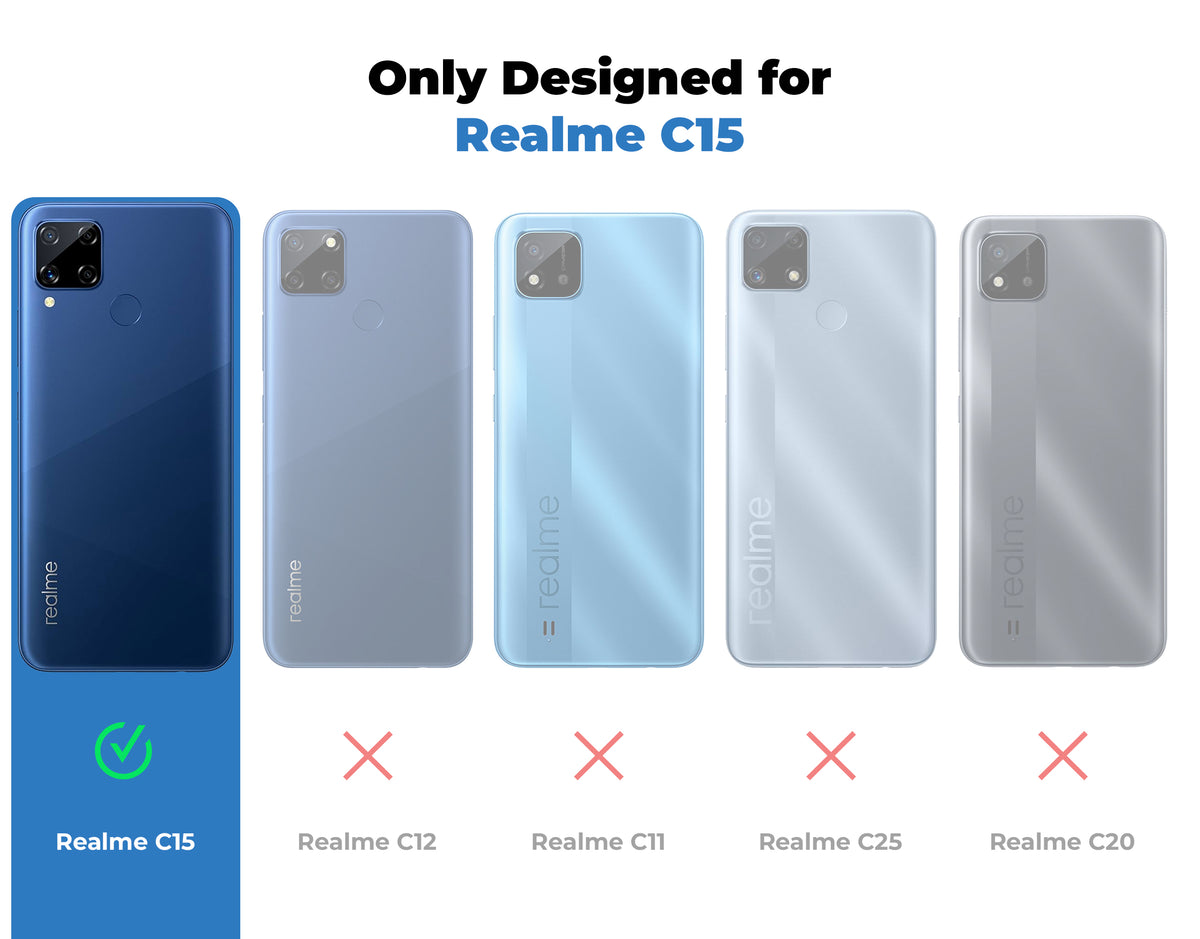 Lens Camera Protection Chrome Case For Realme C15