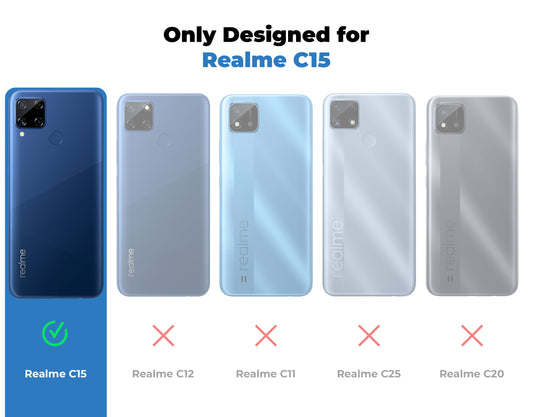 Silicone Border Transparent Back Cover for Realme C15