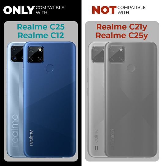 Crystal Clear Hard Back Anti-Yellowing Phone Case For Realme C25