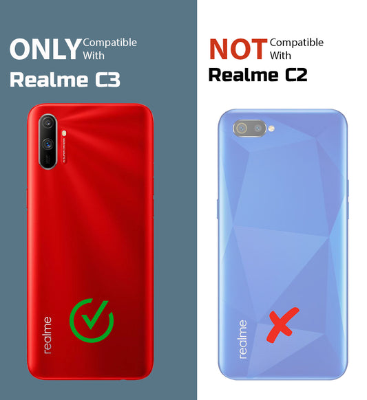 Crystal Clear Hard Back Anti-Yellowing Phone Case For Realme C3