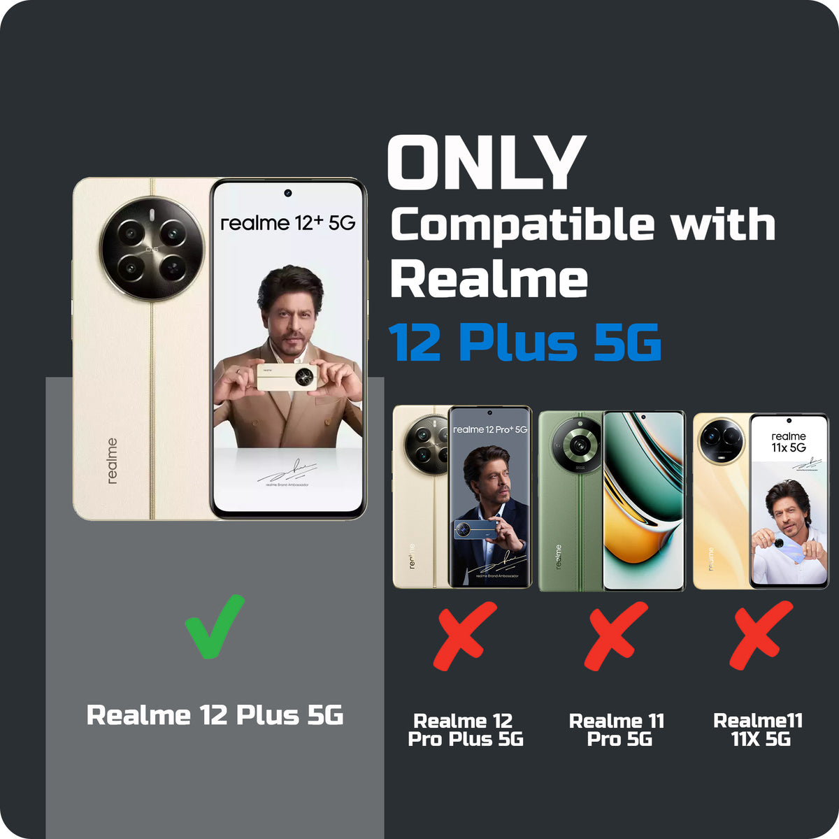 Soft Frame Clear Case Ring Holder Kickstand For Realme 12 Plus 5G