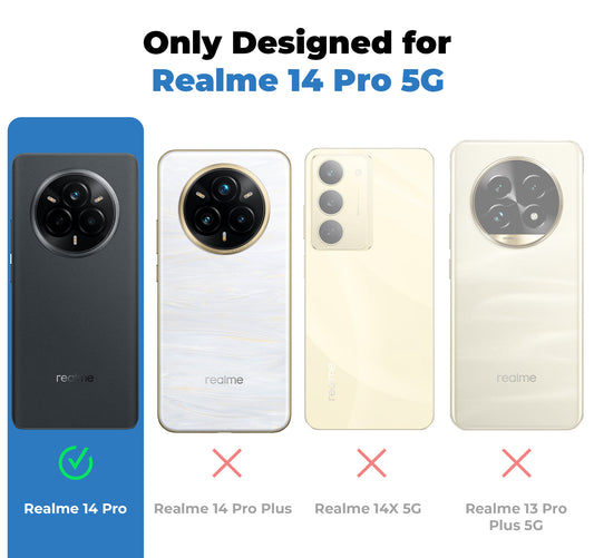 Crystal Clear Hard Back Anti-Yellowing Phone Case For Realme 14 Pro 5G