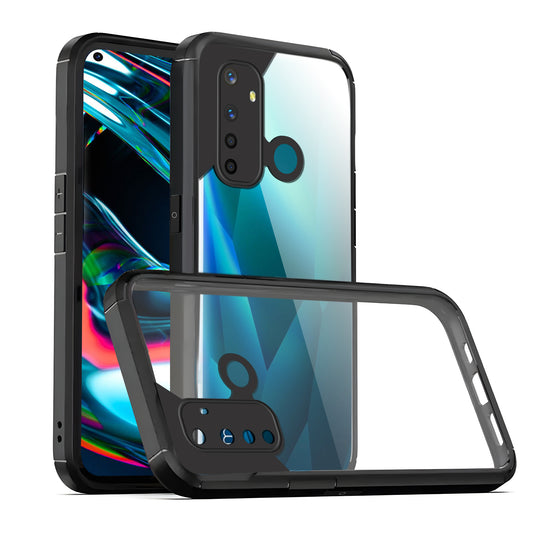 Silicone Border Transparent Back Cover for Realme 5 Pro