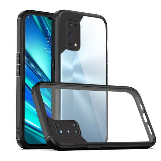 Silicone Border Transparent Back Cover for Realme 7 Pro