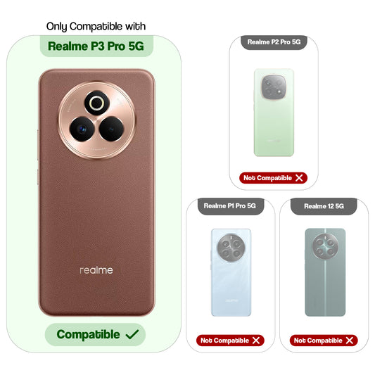 Colourful Frosted Matte With Raised Camera Protection Back Cover Case For Realme P3 Pro 5G