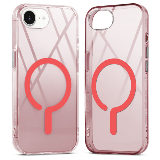 360° Air-Cushioned Protection Back Case For Apple iPhone 16e Jelly Transparent MagSafe Compatible with Metal Finish Buttons