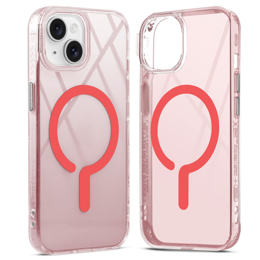 360° Air-Cushioned Protection Back Case For Apple iPhone 13 Jelly Transparent MagSafe Compatible with Metal Finish Buttons