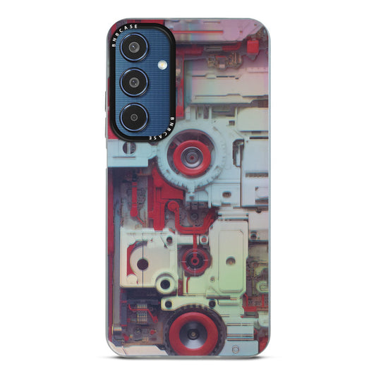 Colorful Reflective Circuit Prints Hard Back Protector Case For Samsung M35 5G