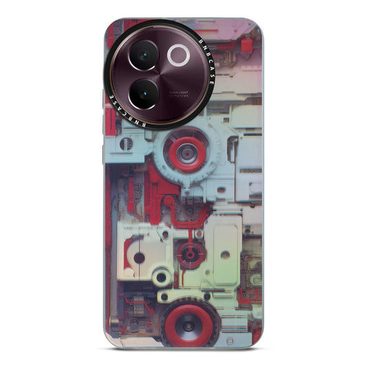 Colorful Reflective Circuit Prints Hard Back Protector Case For Vivo V30e 5G