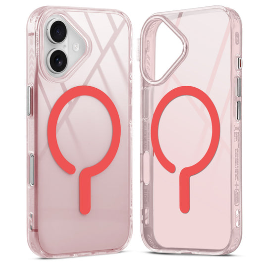 360° Air-Cushioned Protection Back Case For Apple iPhone 16 Jelly Transparent MagSafe Compatible with Metal Finish Buttons