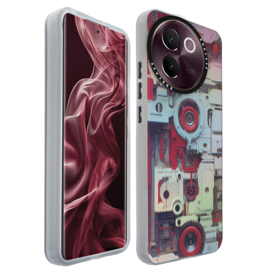 Colorful Reflective Circuit Prints Hard Back Protector Case For Vivo V30e 5G