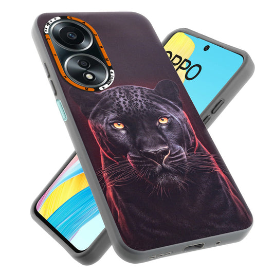 Dark Elegant Wild Creatures Printed Back Cases For Oppo A58 4G