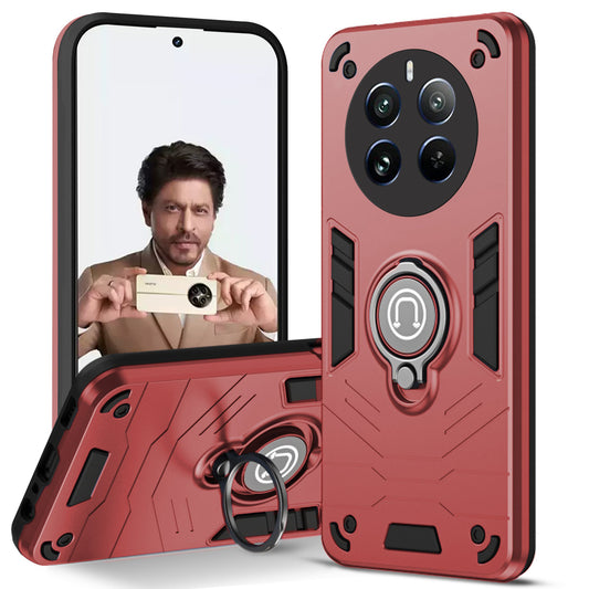 Ultra Rugged Armor Case with Rotating Ring Holder Back Case For Realme Narzo 70 5G