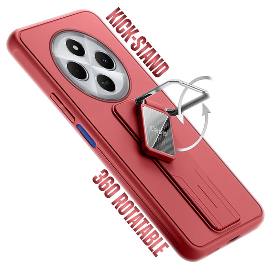 Premium Silicone Case with Metal Kickstand and Camera Protection Back Cover For Poco C75 5G