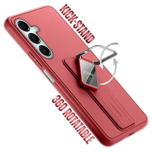 Premium Silicone Case with Metal Kickstand and Camera Protection Back Cover For Samsung A16 5G