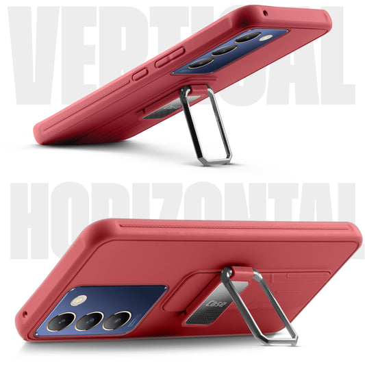 Silicone Case with Kickstand For Vivo T3 5G